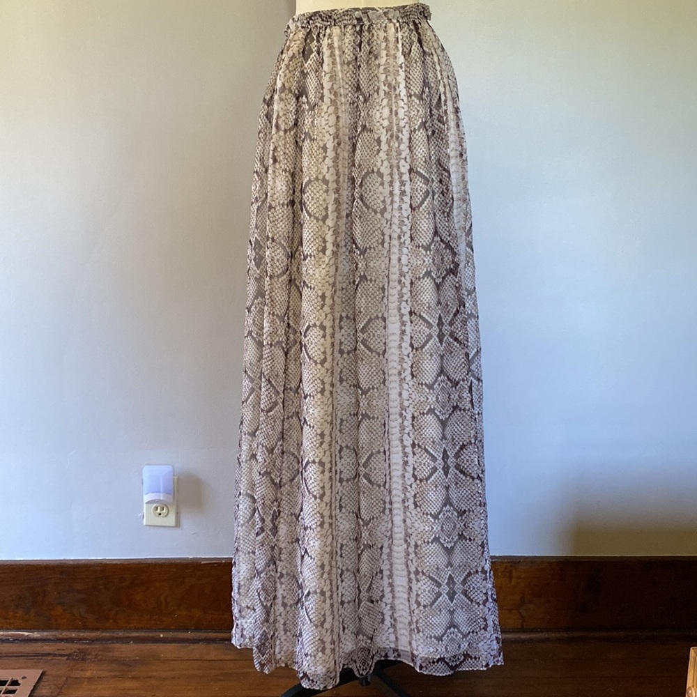 J Crew Collection Silk Snakeskin Print Maxi Skirt-Tags On! - Picture 2 of 9